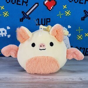 Squishmallow Meghan the Cream Fruit Bat 3" Clip Collectible Plush NWT